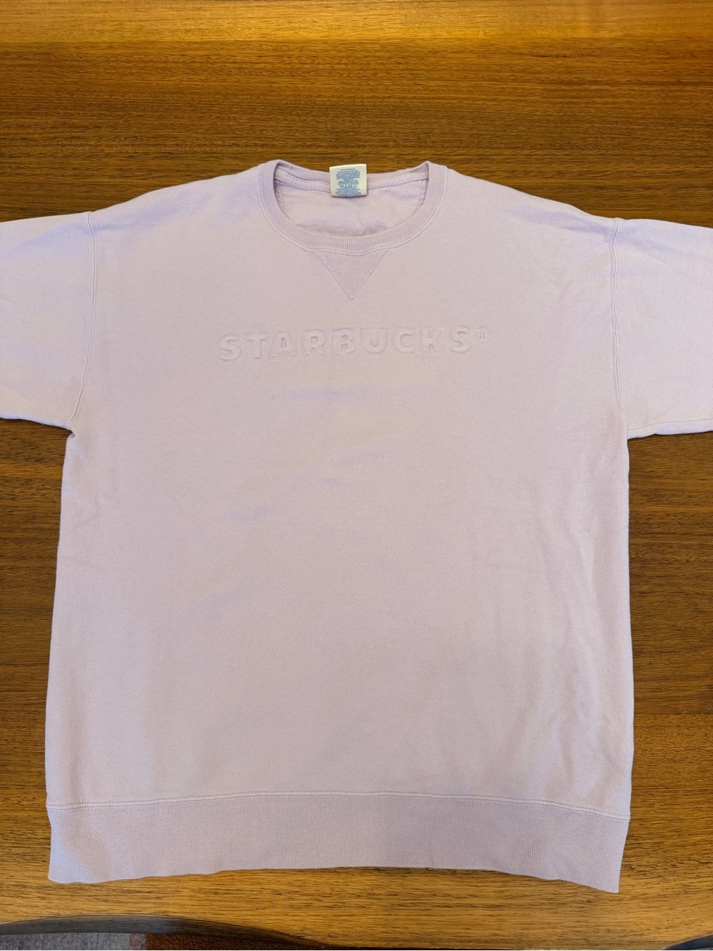 Starbucks Men's Pastel Lavender Crewneck Sweatshirt
